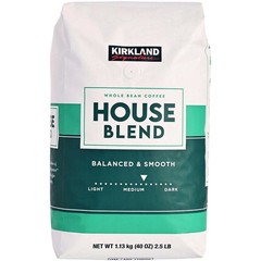 Kirkland Signature House Blend Whole Bean Coffee, Medium Roast, 40 Ounce