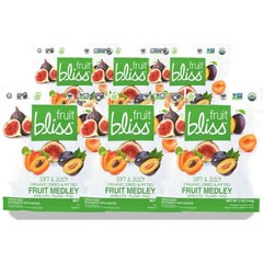 Organic Fruit Bliss Dried Medley Apricots Plums Figs 5 Oz Pouch 6 Pack