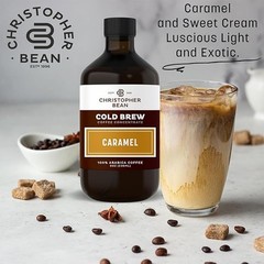 Christopher Bean Caramel Cold Brew Coffee Concentrate – Smooth & Sweet Bottle