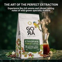 17.6oz Ethiopian Medium Roast Whole Bean Coffee Single Origin Arabica GoRa