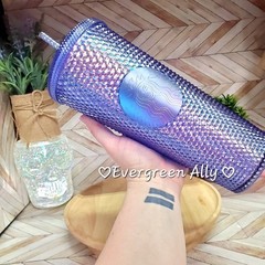 NEW Starbucks Disneyland Resort Purple Iridescent Studded Tumbler Venti 24oz 💫
