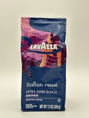 LAVAZZA ITALIAN ROAST Extra Dark Roast Ground Coffee 12 oz. BB April 2027