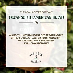 The Bean Organic Coffee Company Water Processed DECAF South America Blend, Me…