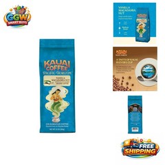 Experience Paradise: Kauai Hawaiian Ground Coffee – 10 oz Vanilla Macadamia Nut