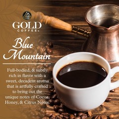 Gold Coffee | Blue Mountain Premium Blend | Medium Roast, Whole Bean | 100% A…