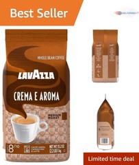 Whole Bean Coffee 2.2 lb Medium Roast Crema E Aroma Balanced Earthy Flavor