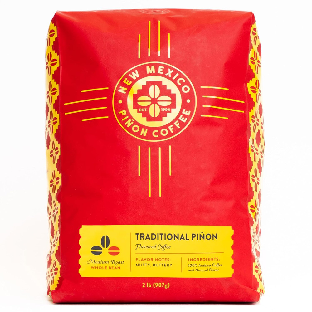 New Mexico Piñon Coffee Naturally Flavored Coffee (Traditional Piñon Whole Bean,