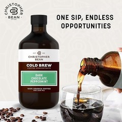 Christopher Bean Dark Chocolate Peppermint Bark Cold Brew Coffee Concentrate