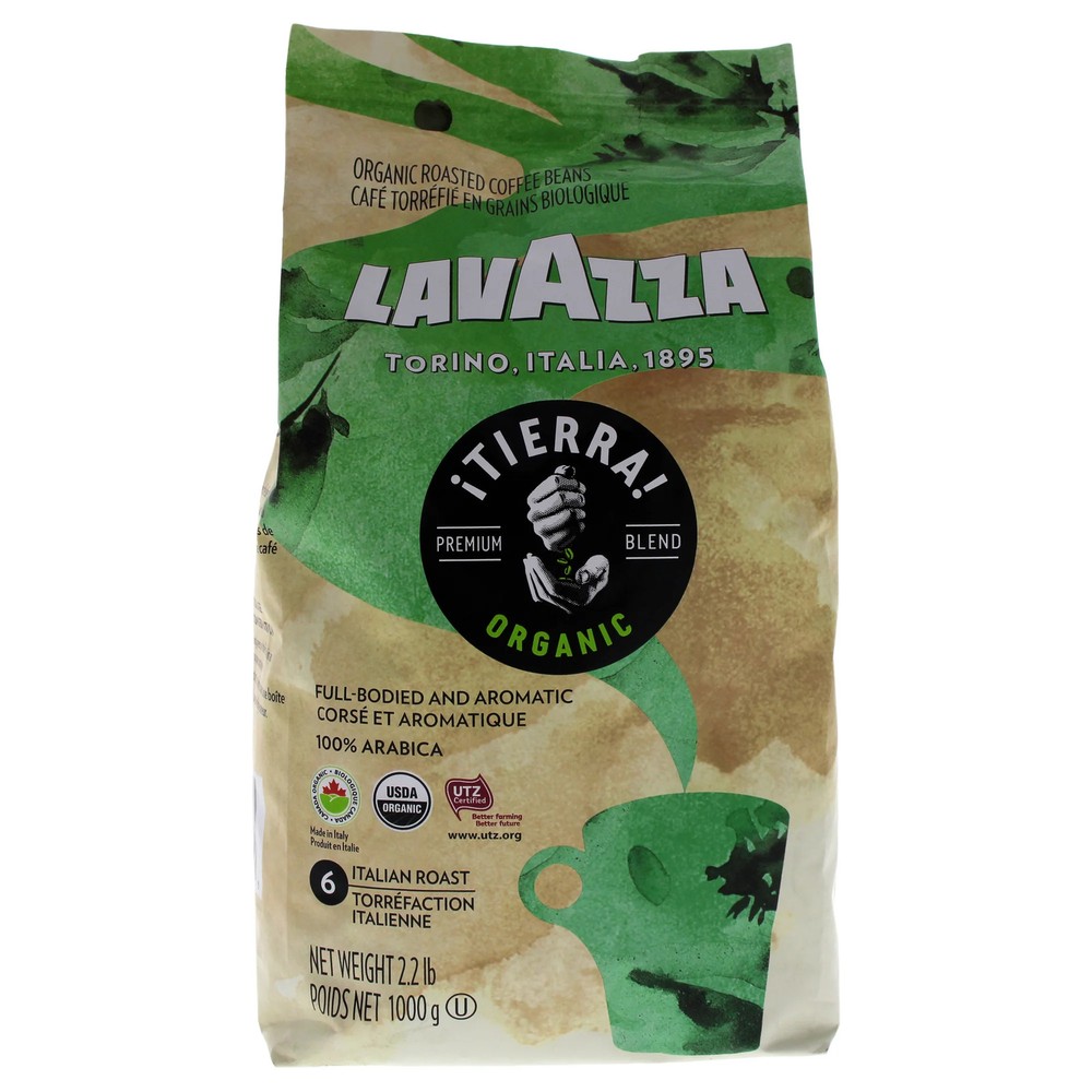 Lavazza Tierra Organic Roast Whole Bean Coffee – 35.2 oz
