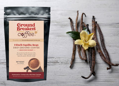GroundBreakers Coffee French Vanilla Medium Roast Drip Specialty Grade 12 oz