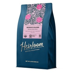 Heirloom Coffee Bedrock Blend Medium Dark Roast Whole Bean 12oz Organic Fair …