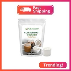 Z Natural Foods Collagen MCT Oil Creamer – Vanilla Flavor – Bulk 7 oz Size For C