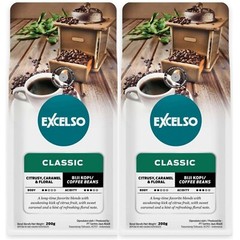 EXCELSO Indonesia Coffee Classic 200g Pack of 2 Whole Beans or Ground Coffee