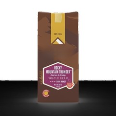 Rocky Mountain Thunder Coffee, Whole Bean Coffee, Dark Roast, 28oz