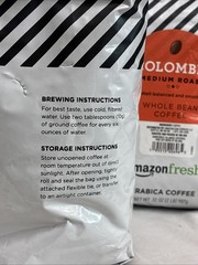 Amazon Fresh 2 Pack Colombia Whole Bean Coffee Medium Roast 32 Oz Each 4LB Total