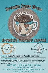 “Bean Around the World Espresso” 6 Bean Blend