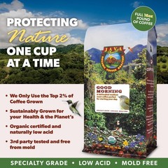 Low Acid Organic Coffee – Whole Bean, Mold-Free & 16 Ounce (Pack of 1)