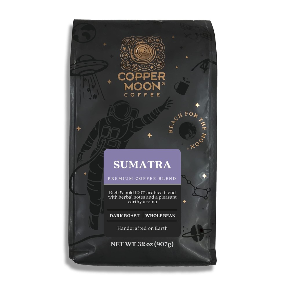 Dark Roast Whole Bean Coffee Sumatra Blend 2 Lb