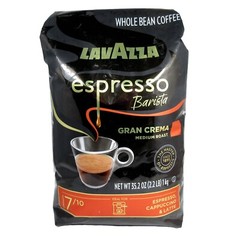 Lavazza Espresso Barista Gran Crema Whole Bean Coffee Medium Roast 7/10, 2.2 Lbs