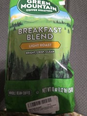 Green Mountain Coffee Roasters Breakfast Blend Whole Bean Coffee Bagged 180z