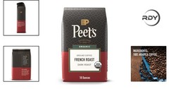 Bold USDA Organic Dark French Roast Coffee – 100% Arabica, 18 Oz Resealable Bag