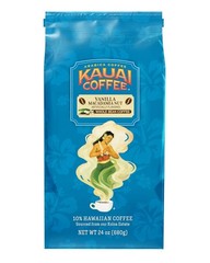 Kauai Coffee Vanilla Macadamia Nut, Medium Roast – Whole Bean Coffee, 24 Oz Pack