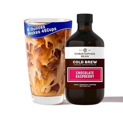 Christopher Bean Chocolate Raspberry Cold Brew Coffee – Smooth Arabica Bottle