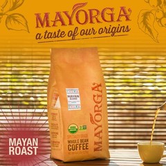 Organic Coffee 5lb Mayan Blend – Medium Roast Whole Bean Coffee Specialty Gra…