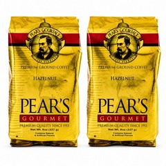 Pear’s Hazelnut Ground Coffee | Pack of 2 | 8 oz | Brenmar