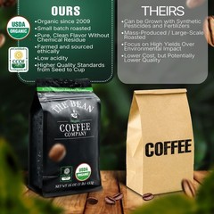 The Bean Organic Coffee Company Le Bean, Dark French Roast, Whole Bean Coffee…