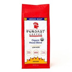 Puroast Low Acid Coffee Ground | Organic House Blend Ground | Medium Roast | …