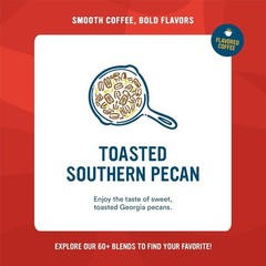 Roasted Whole Bean Coffee, Flavored, Toasted Southern Pecan, 32 Ounce
