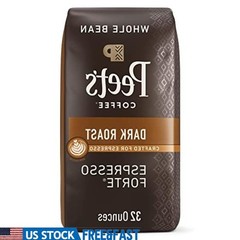 Dark Roast Whole Bean Coffee Espresso Forte 32oz Rich Flavor Smooth Crema New