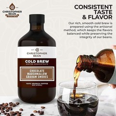 Christopher Bean Chocolate Marshmallow Graham Smores Cold Brew Coffee Bottle