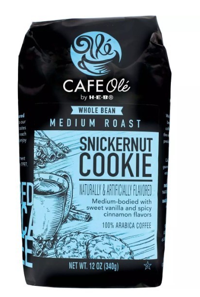 CAFE Olé by H‑E‑B Snickernut Cookie Medium Roast Whole Bean Coffee 12 oz