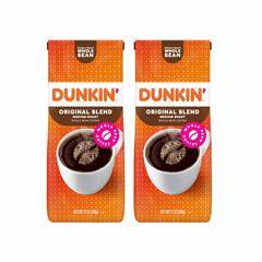 Dunkin’ Original Blend Medium Roast Whole Bean Coffee 12oz Pack of 2