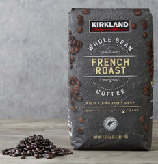 Kirkland Signature Whole Bean Coffee, French Roast, 2.5 lbs, EXP: 03/13/2025