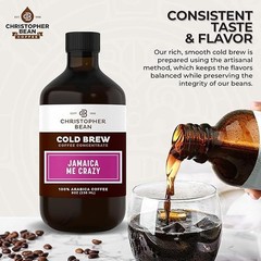 Christopher Bean Jamaica Me Crazy Cold Brew Coffee – Sweet & Rich Taste Bottle