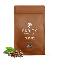 Purity Coffee PROTECT High Antioxidant Light-Medium Roast Whole Bean (12oz Ba…