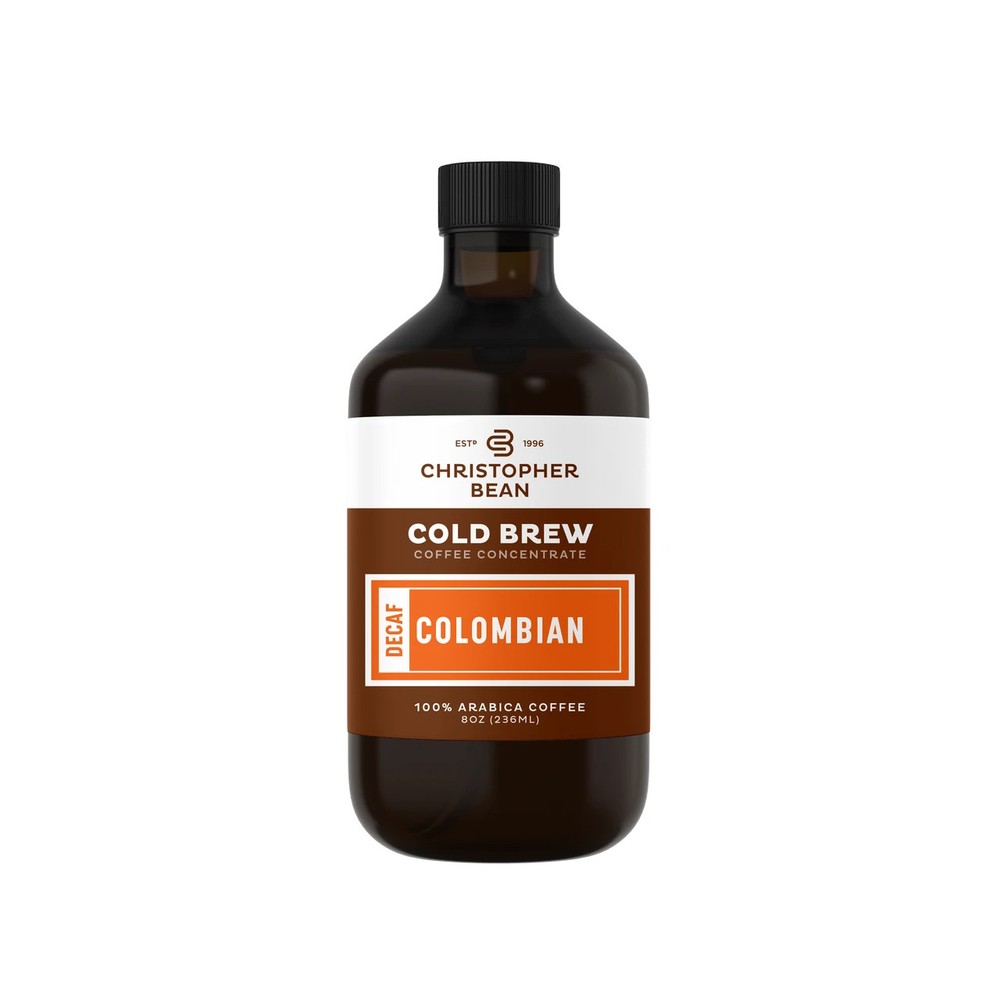 Christopher Bean Decaf Colombian Cold Brew Coffee-Easy to Enjoy Sweet Bottle