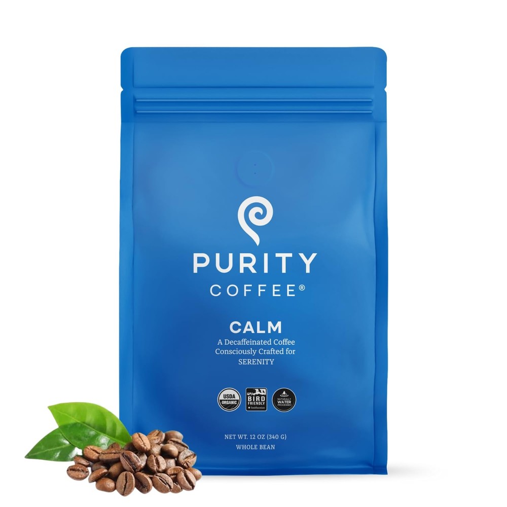 CALM Decaf Medium Roast Whole Bean (12oz Bag) | Specialty-Grade USDA Organic …