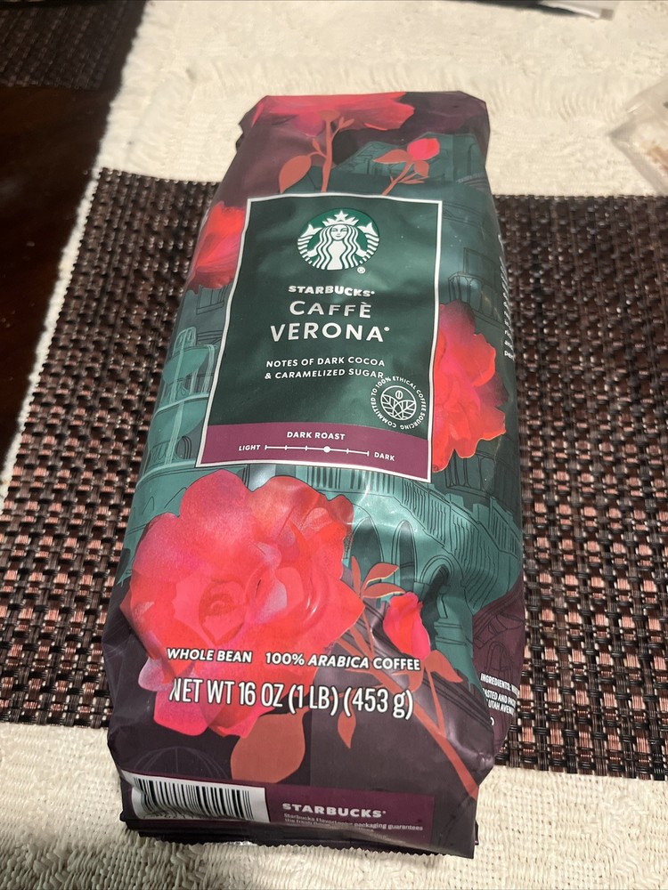 Starbucks Whole Bean Caffee Verona Coffee 16 oz 8-9-25