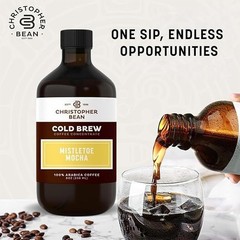 Christopher Bean Mistletoe Mocha Cold Brew Coffee Concentrate Sweet Bottle