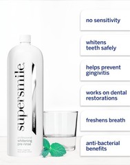 Supersmile Whitening Pre-Rinse, Alcohol-Free, 16 Fl Oz, Mint Flavor