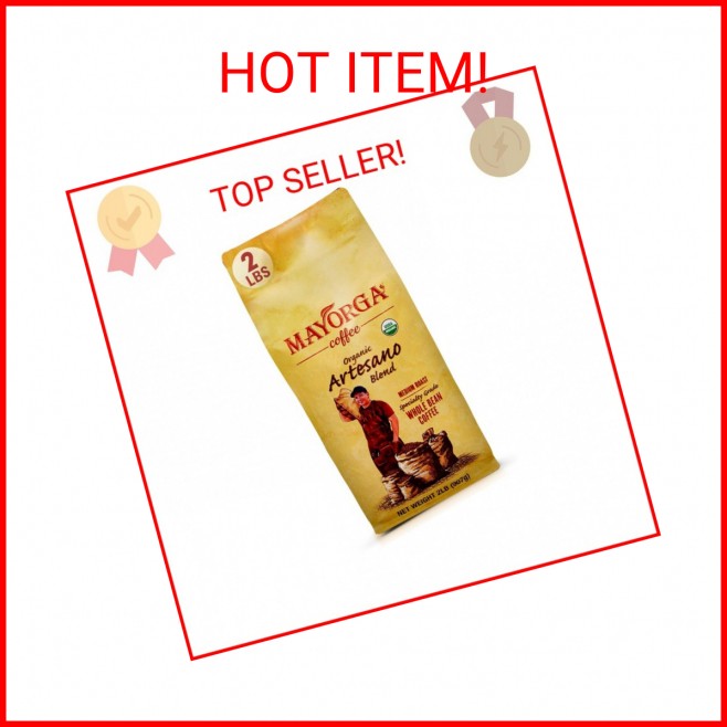 Mayorga Organic Coffee 2lb Artesano Blend – Medium Roast Whole Bean Coffee Speci