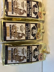 3 Packs MULVADI 100% KONA COFFEE BEAN 7 Oz Ea Bb 2/27 Gourmet Roast Free Ship