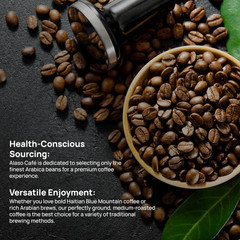 Medium Roast Whole Bean Coffee | Haitian Blue Mountain 100% Arabica
