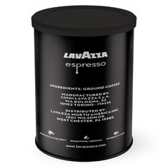 Lavazza Espresso Ground Coffee Medium Roast 100% Arabica 8 oz Tin (Pack of 4)