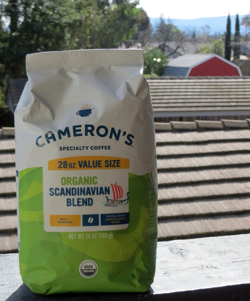 CAMERON’S® Organic Scandinavian Blend Whole Bean Coffee, 28 Oz w/ SB: 3/27/26