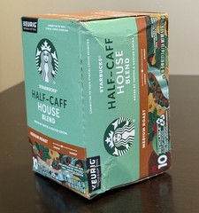 Starbucks Half Caff – 10ct K-Cup 10 Count (Pack of 1) Damaged Box